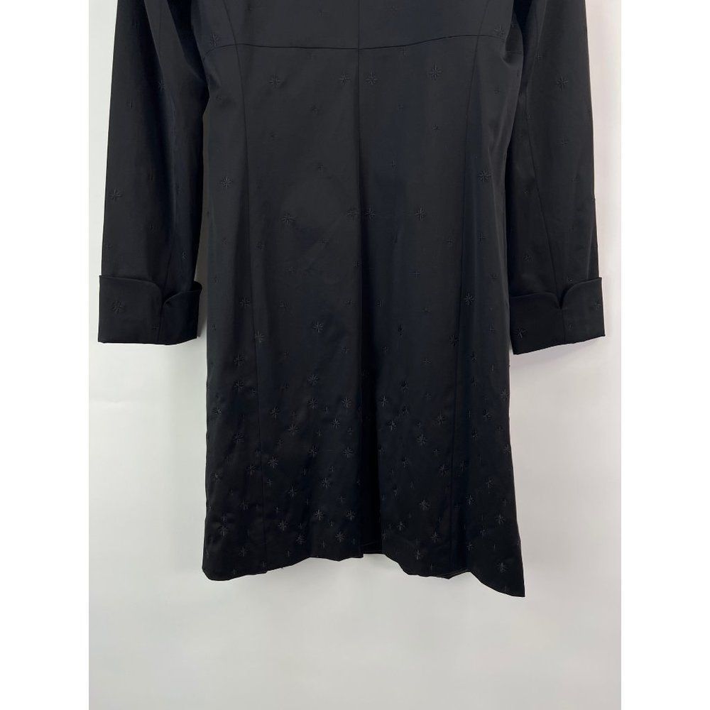 Enzo Angiolini sz M Black Atomic Starburst Long Coat - Picture 5 of 7